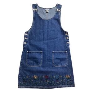 Vtg North West Blue denim  Dress Womens M Blue